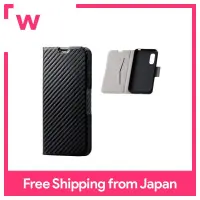 ELECOM AQUOS sense3 lite / AQUOS sense3 / Android One S7 case ULTRA SLIM soft leather [surprisingly thin and light] with magnet stand function carbon black PM-AQS3PLFUCB