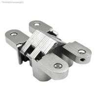 ♝◆ 1pcs Stainless Steel Hidden Hinge 304 Silent Close Invisible Mounting Concealed Cross Door Hinge Folding Door Window Furniture