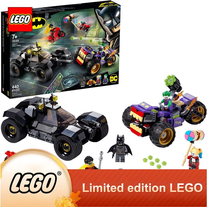 phiên bản giới hạn Lego DC Batman Joker's Tricycle Chase 76159 Bộ đồ chơi  xe mô