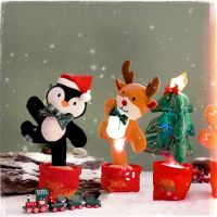 【CW】 Battery/Rechargeable Electric Plush Doll Elk Christmas Tree Gingerbread Man Shape Dancing Singing Speaking Toy (English Version)