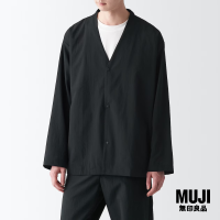 มูจิ เสื้อคาร์ดิแกนผ้าระบายอากาศแขนยาว ผู้ชาย - MUJI Breathable Stretch Cardigan