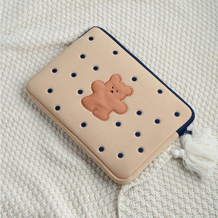 เคสสำหรับ-macbook-กระเป๋าแล็บท็อปหมีน่ารัก-air-pro-12-13-14-15-11-6นิ้วสมุด-ipad-pc-m1กระเป๋าด้านบนตักคาวาอี้เกาหลี