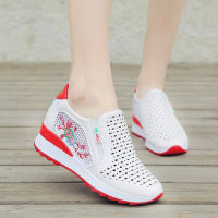 High Platform Sneakers Breathable Women Shoes Slip on Women Shoes Casual Height Increasing Wedge 2021