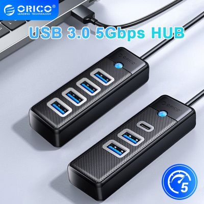 ORICO 4ฮับ Usb พอร์ต USB 3.0 5Gbps ความเร็วสูง USB หลากหลายอะแดปเตอร์ Usb Splitter สำหรับ PC Macbook อุปกรณ์เสริมแบบโปร ABS Feona