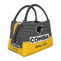 Cuba Cigar Cohiba ฉนวนกระเป๋าอาหารกลางวันสำหรับตั้งแคมป์กันน้ำสำหรับการเดินทางระบายความร้อนกล่องข้าวกลางวันผู้หญิง