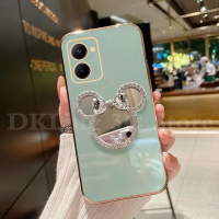 เคสกระจกแต่งหน้าลายสร้างสรรค์สำหรับ VIVO Y36 5G เลนส์กล้องถ่ายรูปปกป้องเคสมือถือชุบโลหะซิลิโคนนิ่ม VIVOY36เคส2023