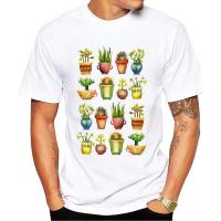 Teehub 2019 Fashion Succulents All In A Row Design Men T-shirt Short Sleeve Green Plants  Tshirts  Tops Tees - T-shirts - AliExpress