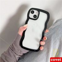 COVET ลายคลื่นโปร่งใสซิลิโคนนิ่มTPU โปร่งใส Case เข้ากันได้สำหรับ สำหรับ เคสไอโฟน เคส compatible for เข้ากันได้สำหรับไอโฟน11 iPhone 11 12 13 14 Pro Max X XS MAX XR 7 8 Plus