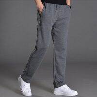 กางเกงวอร์มจ๊อกกิ้งสำหรับผู้ชาย Joggers ฤดูใบไม้ร่วงฤดูใบไม้ผลิ ¤ กางเกงกีฬาเสื้อวอร์มแบบถักเครื่องแต่งกายสวมขากว้างไซส์ใหญ่ฤดูใบไม้ผลิ