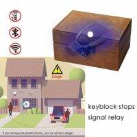 ตัวป้องกันสัญญาณกล่องกุญแจรถ12.5*10*6.5ซม. ปิดกั้นสัญญาณบล็อกสีน้ำตาล