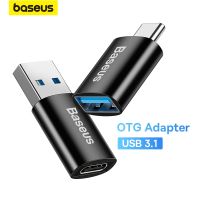 USB Baseus 3.1อะแดปเตอร์ OTG ชนิด C เพื่อ USB อะแดปเตอร์ตัวเมียแปลงสำหรับ Macbook โปรอากาศเหมาะสำหรับ Samsung S20 S10ขั้วต่อ OTG USB