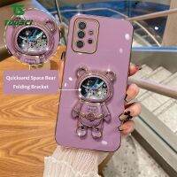 3D แวววาวหรูหราเคสนิ่มใส่โทรศัพท์อวกาศอวกาศหมีดูดฝาหลัง TPU สำหรับ Samsung A04S/A03/A03S/แกน A03/A21S/A22/A23/A32/A33/A42/A52/A53/A72/a73/M32/M23/M12/M30s/M31