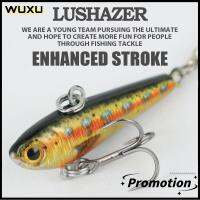 WUXU รอกสปินเนอร์ 49ซม. 19กรัม ช้อนโลหะโลหะ การสั่นสะเทือน ที่หมุนได้ ล่อ VIB Wobblers crankbaits เหยื่อตกปลาโลหะ ตะขอสามชั้น