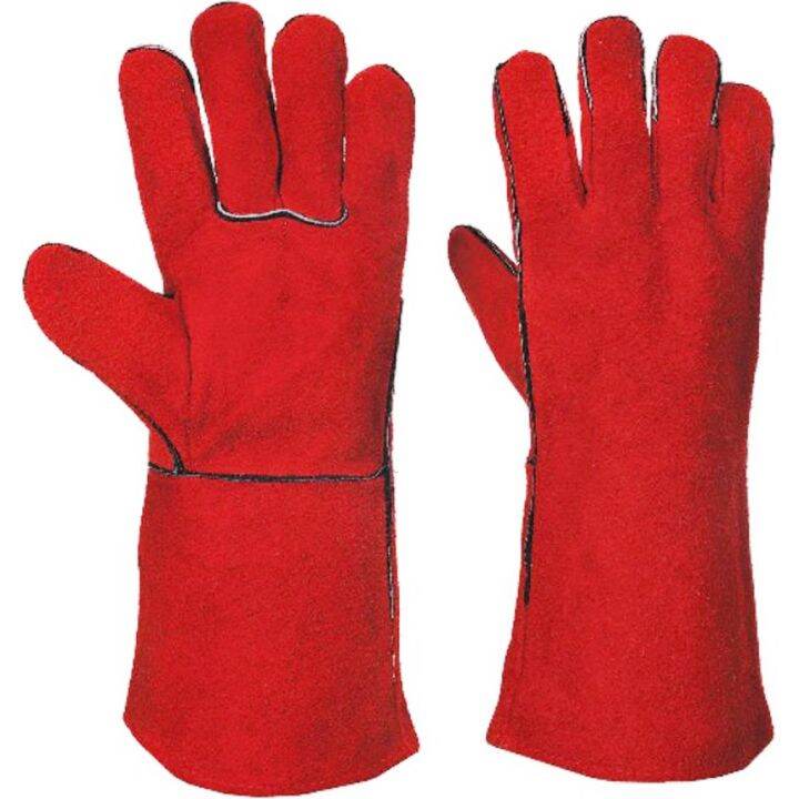 H&H Heavy Duty Welding Gloves Leather Heat Resistant Glove for Mig Tig Welder Lazada PH