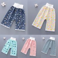 【CC】 Children Diaper Skirt Shorts 2 1 Anti Bed-wetting Washable Cotton Potty Training Nappy Pants Baby Bed