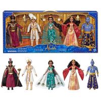 **กล่องชำรุด** Disney Aladdin Agrabah Collection, 5 Fashion Dolls with Accessories Inspired by Disneys Live-Action Movie, Genie, Aladdin, Princess Jasmine, Dalia, Jafar