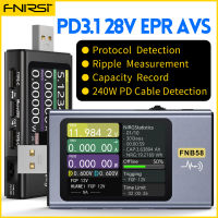 FNIRSI-FNB58 USB Tester โวลต์มิเตอร์แอมมิเตอร์ TYPE-C ค่าใช้จ่ายได้อย่างรวดเร็วการตรวจสอบไกความจุการวัดระลอกการวัด