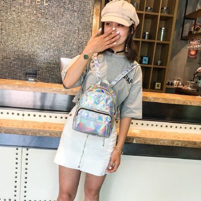 2022 Summer Fresh New Japanese Small Bag Laser Backpack Schoolbag