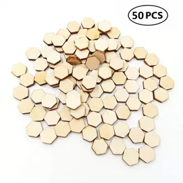 50pcs 40mm 1.57inch Blank Wood Pieces Slices Unfinished Wood
