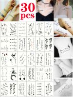 Ins 30 small fresh English alphabet tattoo stickers
