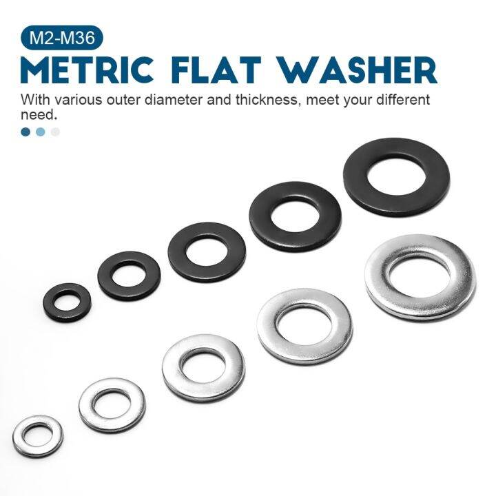 howsheng-plain-flat-washer-m2-m2-5-m3-m4-m5-m6-m8-m10-m12-m1-m16-m18-m20-m22-m27-m30-m36-stainless-steel-carbon-steel-gasket-nails-screws-fasteners