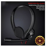 Light Weight Headset หูฟังแบบครอบหู for Office Business for Zoom Skype Online Meeting แฟนเทค แบบครอบหัว มีไมโครโฟน ระบบสเตริโอ