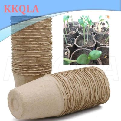 QKKQLA 10pcs 8cm Paper Grow Pot Plant Herb Vegs Flower Planter Nursery Cup Kit Biodegradable Home Gardening Tools Cultivation