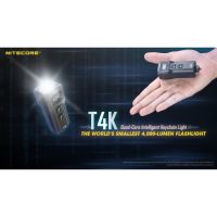 NITECORE T4K LED Flashlight Torch Light 4000 Lumens 5 Lighting Modes USB Rechargeable portable Flashlight