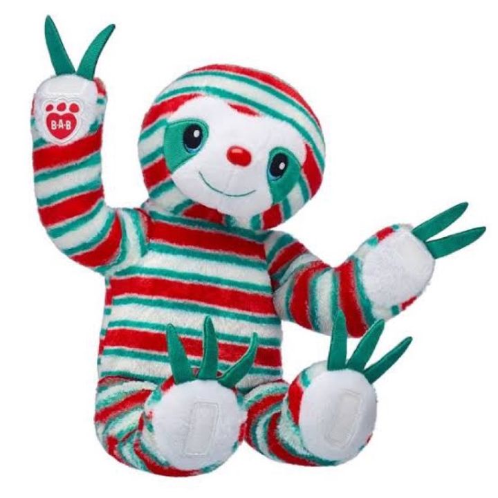 ตุ๊กตาสล็อธ-บิ้วอะแบร์-รุ่นคริสมาส-build-a-bear-สินค้ามือสองคุณภาพสูงนำเข้าจากอเมริกา