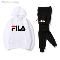 【เสื้อแจ็กเกต】 FILA ผู้ชายผู้หญิงคู่แจ๊กเก็ตเสื้อยืดคลุมด้วยผ้าเสื้อ กางเกงขายาวกีฬาชุดสวมแจ๊กเก็ต Christmas Gift