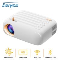 Everycom T3 Support 1080P Beam Projector Screen 5500 Lumens LED Mini Portable Projectors for Home Movie Theater Kid Gift