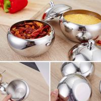 hotx【DT】 Seasoning Jar Cereal Spice Bowl Drum-Shaped with Lid Storage Pot Bottle