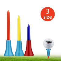 Rubber Cushion Top Plastic Golf Tees Mixed Colors Pack of 30pcs Plastic Golf Tees Random Color Golf Practicing for Golfer 3 size