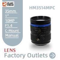 ซูม35มม. โฟกัสคงที่10MP เลนส์ FA 1 "ความผิดเพี้ยนของกล้อง C-Mount F1.4เครื่องม่านตาด้วยตนเองกล้องวงจรปิดล้านพิกเซลเลนส์