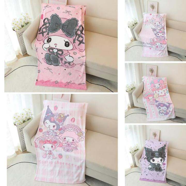 Kawaii Sanrio Figura Anime Bath Towel Cute My Melody Kuromi Cartoon