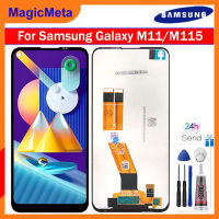 MagicMeta หน้าจอแสดงผลจอ LCD แบบดั้งเดิมสำหรับเครื่อง Samsung Galaxy M11หน้าจอสัมผัส LCD ประกอบสำหรับ Samsung Samsung Galaxy M11 SM-M115F SM-M115F DSM SM-M115M SM-M115M/DS แสดงผล LCD