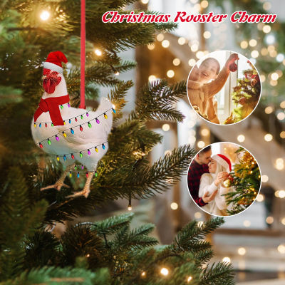 Wooden Christmas Ornaments Exquisite Chicken Jewelry Chrismas Gifts Christmas Cocks Charms Art Decorations Holiday Party Atmosphere Decor Supplies