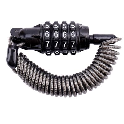 Durable Classic Helmet Lock Chain 4 Digit Password Combination Portable Bike Anti-Theft Cable Lock for Bike Motorcycle