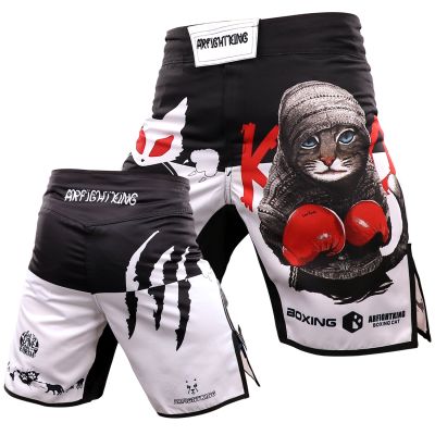 กางเกงขาสั้น Sanda ฝึกมวยเตะศิลปะศิลปะป้องกันตัวแบบผสมผสานการต่อสู้ MMA UFC กางเกงชกมวยกีฬาฟิตเนสมวยไทยกำหนดเองพิษ