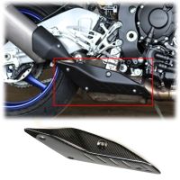 Motorcycle Modified Carbon Fiber Large Exhaust Heat Shield Cover for Yamaha MT 10 MT10 2016 2017 2018