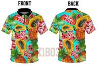 (in stock) New Fashion Mens 3D Polo Shirt 2020 Summer Leisure Pineapple Fruit Polo Shirt Zipper Polo Shirt Summer Fruit 08