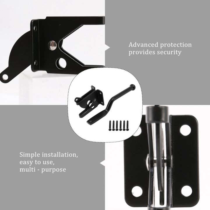 self-locking-gate-latch-automatic-gravity-lever-fence-gate-lock-for-wood-fence-gate-door-latches-steel-black
