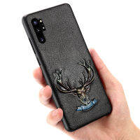 Fran-17P สำหรับ iPhone 11 12 13 3D แท้หรูหราเคสโทรศัพท์หนังลายนูนกวางเรนเดียร์คริสต์มาสสำหรับ Samsung S10 20 21