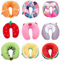 Cartoon Cars Unicorn Neck Travel Pillow Fruits Watermelon U Shaped Foam Pillow Office Cushion Cute Pillows For Children/Adults Travel pillows