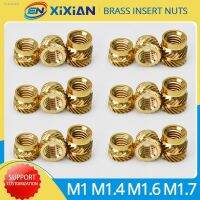 ♣ 100pcs M1 M1.4 M1.6 M1.7 Brass Insert Nut Hot Melt Knurled Thread Embedment Heat Inserts Copper Nut Embed Holes for Plastic