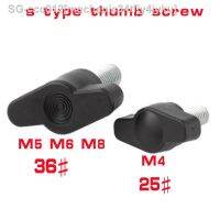 3/5PCS M4 M5 M6 M8 length 8mm to 50m Head S type Nylon Plastic Head Handle Thumb Screw Bakelite Bolt Plum Hand Knob Screw