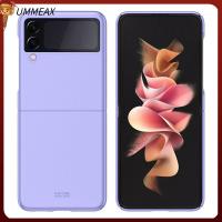 UMMEAX แฟชั่น ที่วางโทรศัพท์ สำหรับ Samsung Z Flip 3 ป้องกันการตก เคสพับด้าน สีลูกกวาด ฝาครอบโทรศัพท์