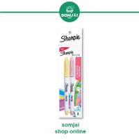 Sharpie - ชาร์ปี้ Highlight ปากกา ปากกาไฮไลท์ ปากกาเน้นข้อความ รุ่น S-Note Set 2 ด้าม ปากกาสีเหลืองและปากกาสีชมพู