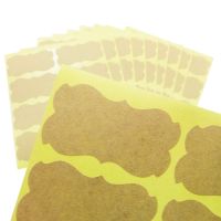 80Pcs/lot Kraft Paper Blank Irregular Seal Sticker Paper Adhesive DIY Decoration Handmade Products Gift Package Label Stickers Labels