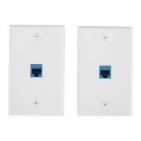 2-Pack Ethernet Wall Plate, RJ45 Cat6 Female to Female Jack Inline Coupler Face Plates